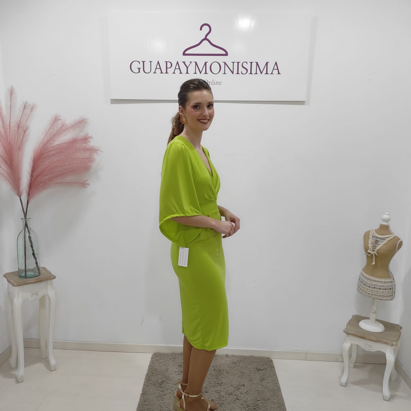 Vestido Soraya Verde Lima - Imagen 3