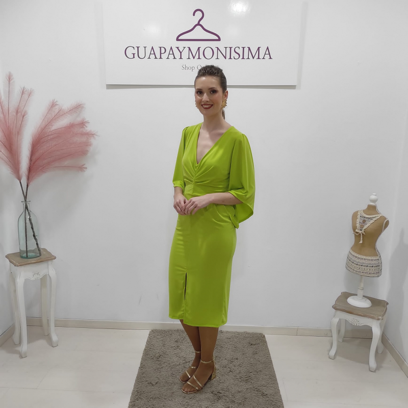 Vestido Soraya Verde Lima - Imagen 2