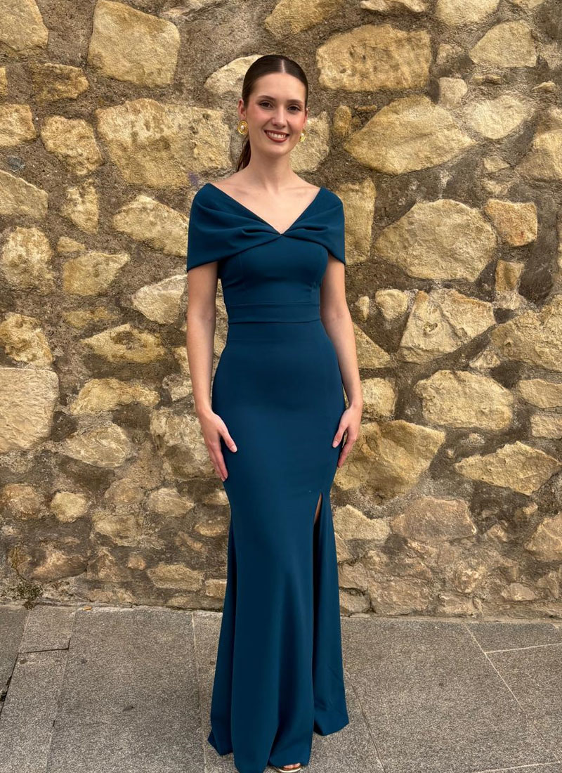 Vestido largo Camill Petroleo