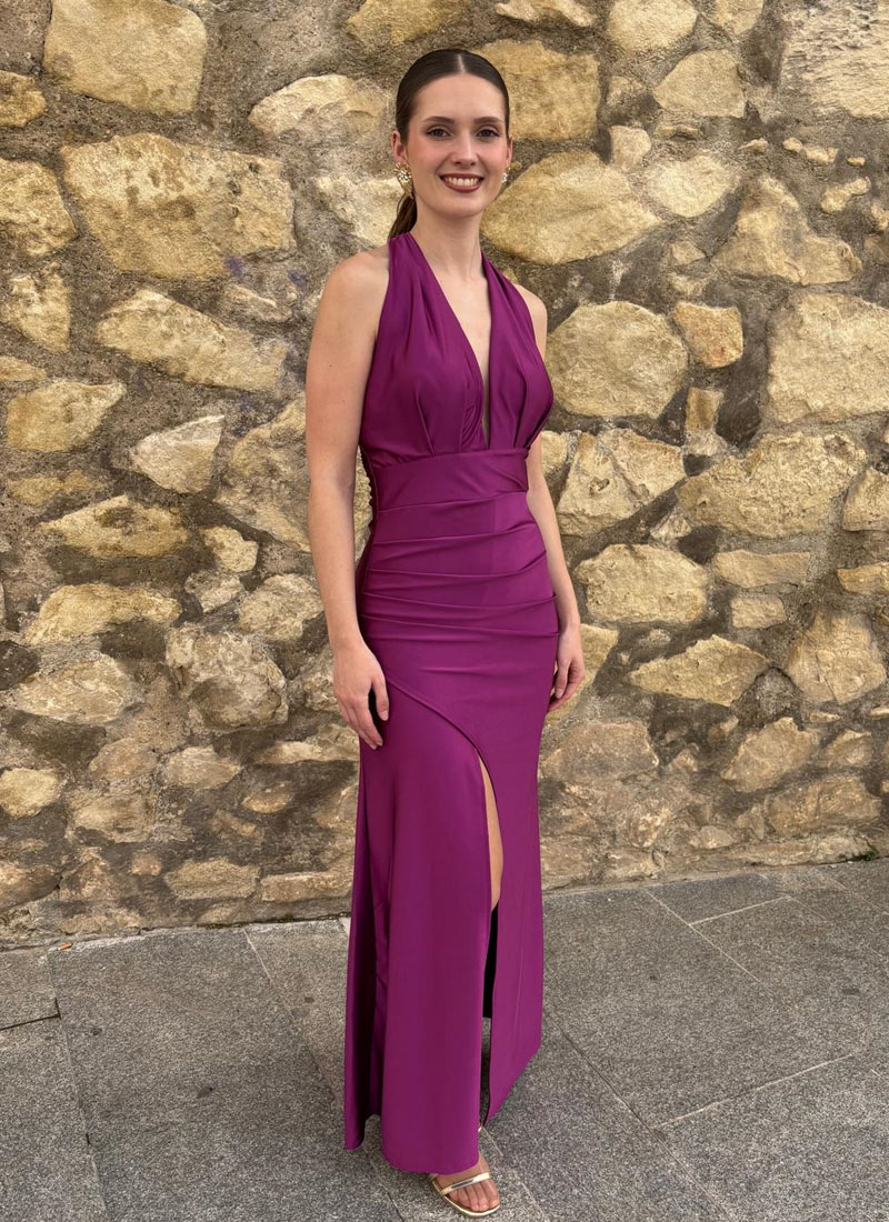 Vestido largo Amix buganvilla